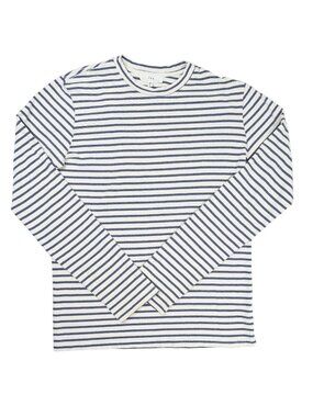 SKU Long Sleeve Shirt in White Blue Stripe
